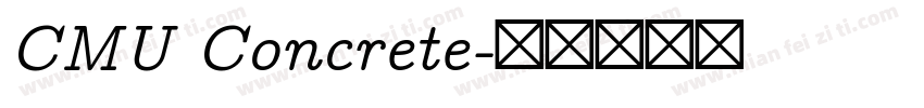 CMU Concrete字体转换